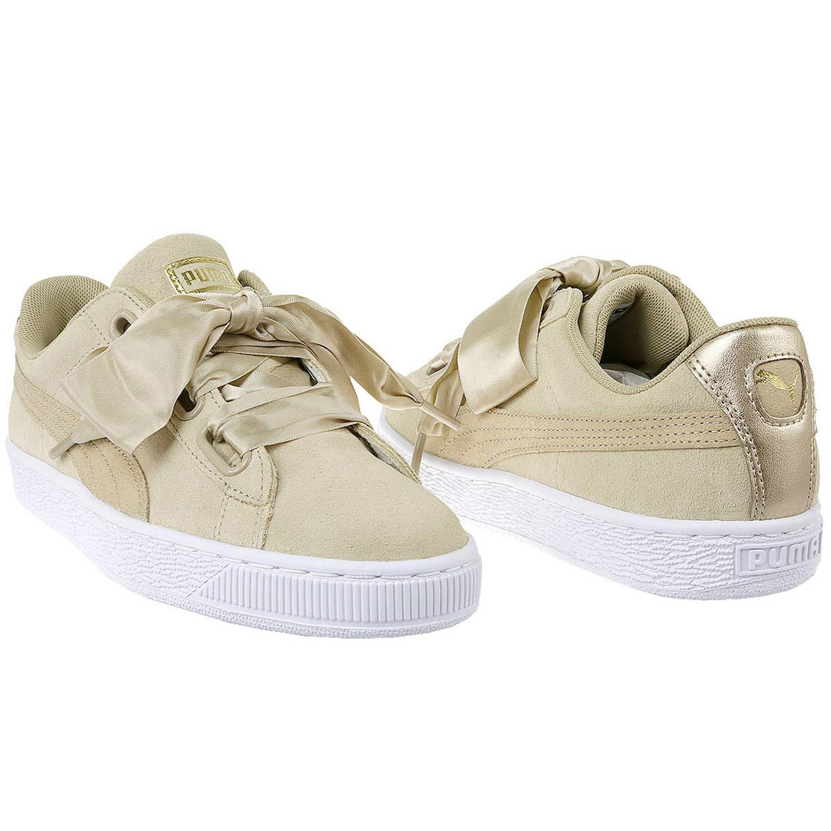 Puma suede discount heart safari beige