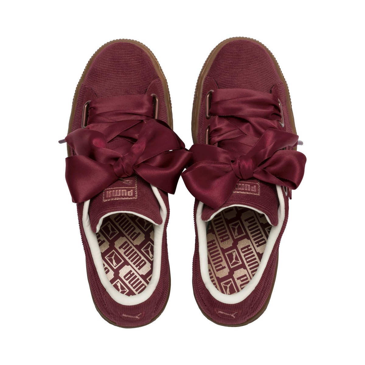 Puma basket heart corduroy deals wn's