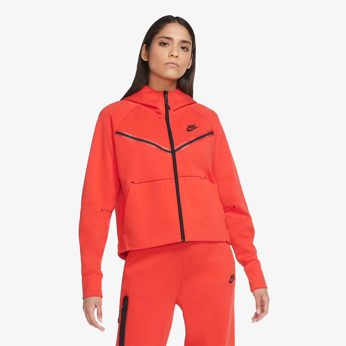 nike dukserica w nsw tch flc wr hoodie fz