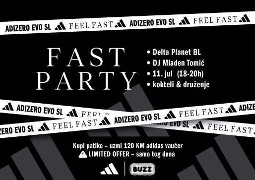 SVE SE DEŠAVA U BUZZ-U: DJ, kokteli i 120KM vaučer uz adidas patike