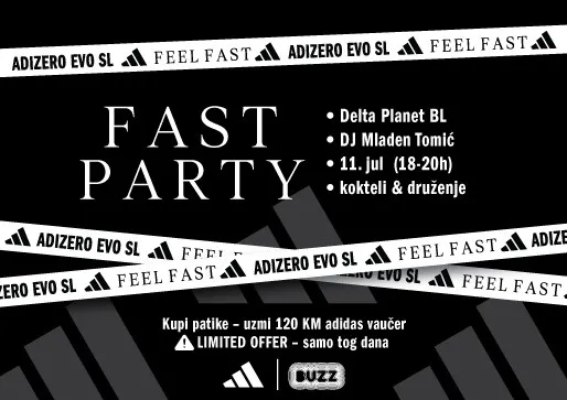 SVE SE DEŠAVA U BUZZ-U: DJ, kokteli i 120KM vaučer uz adidas patike