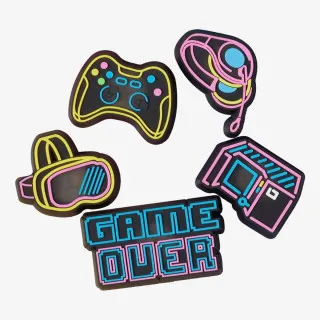 Crocs Ukras JIBBITZ / LIGHTS UP NEON GAMER 5 PACK 