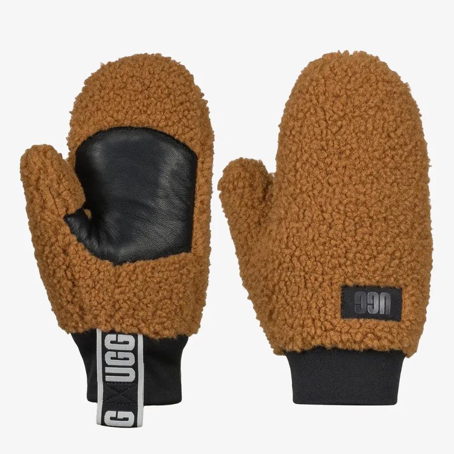 UGG Rukavice W UGGFLUFF LOGO TAPE MITTEN 