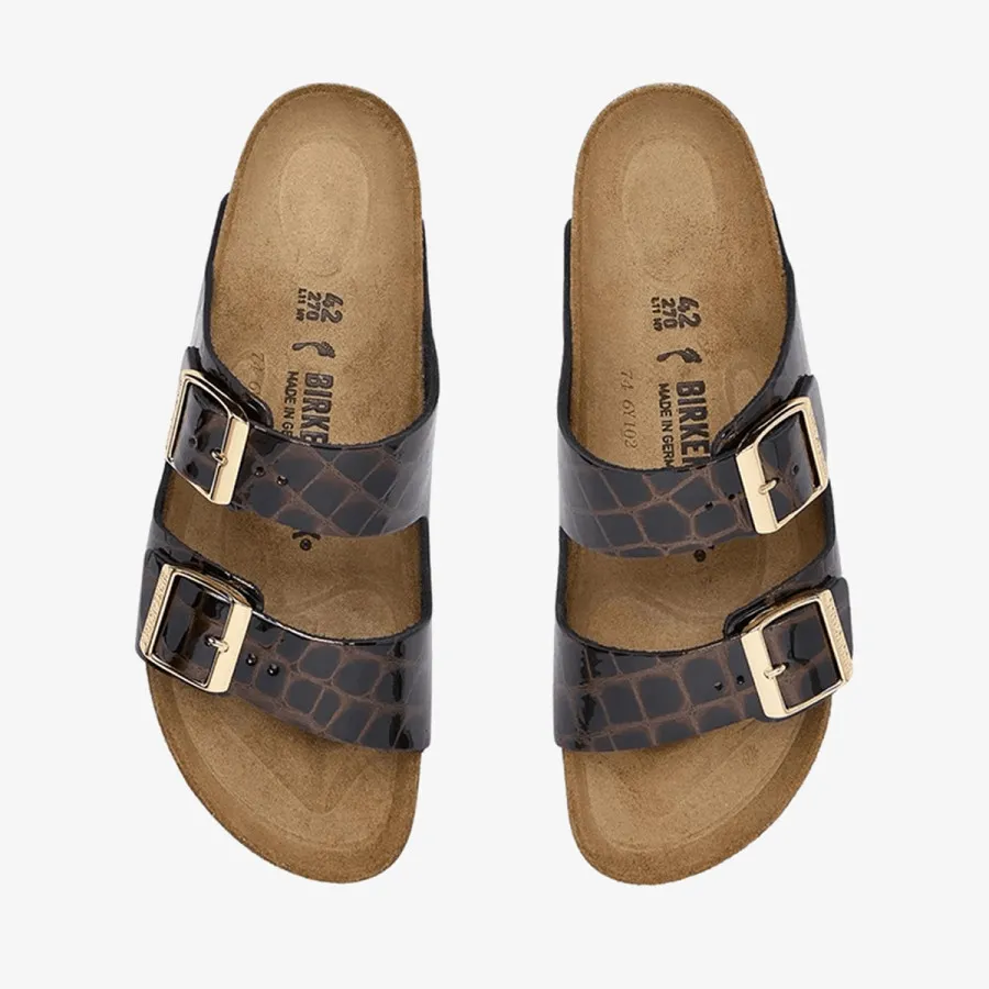 Birkenstock Papuče ARIZONA LENA EMBOSS ANIMAL BLACK 