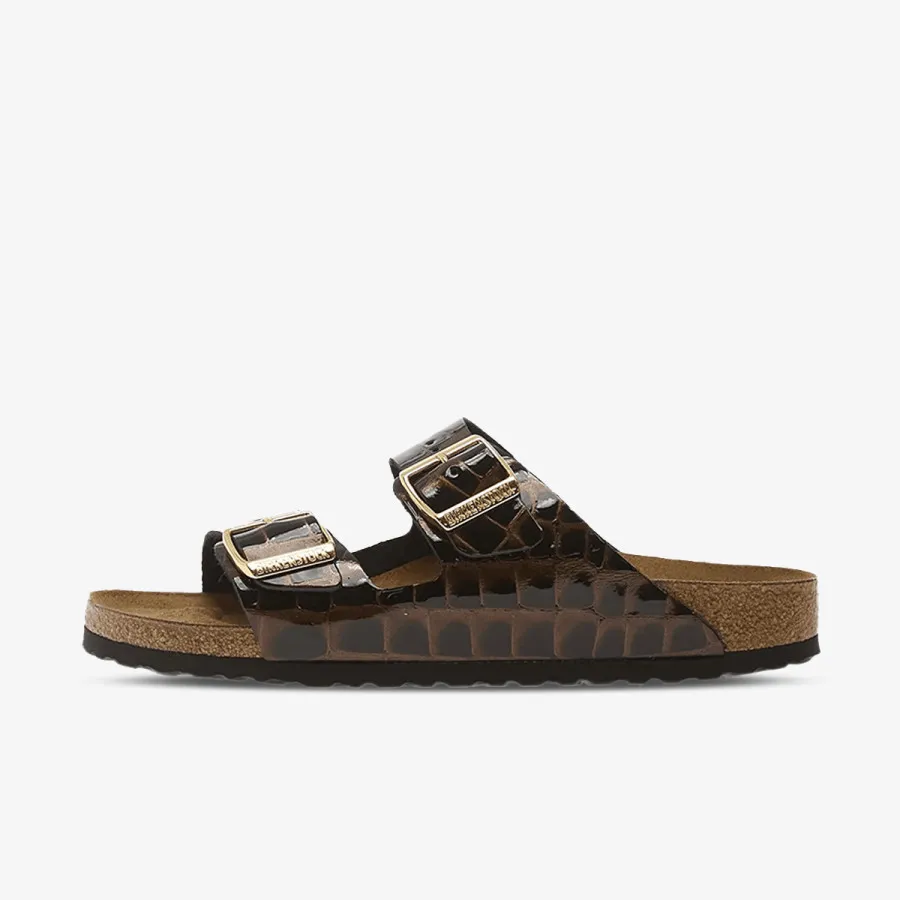 Birkenstock Papuče ARIZONA LENA EMBOSS ANIMAL BLACK 