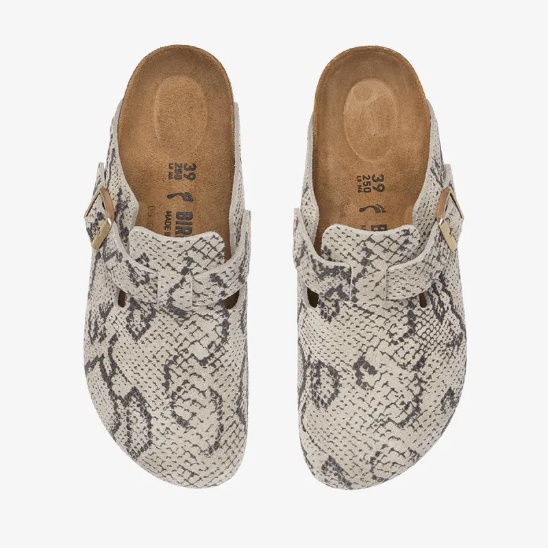 Birkenstock Papuče Boston Print LEVE Snake Oyster 