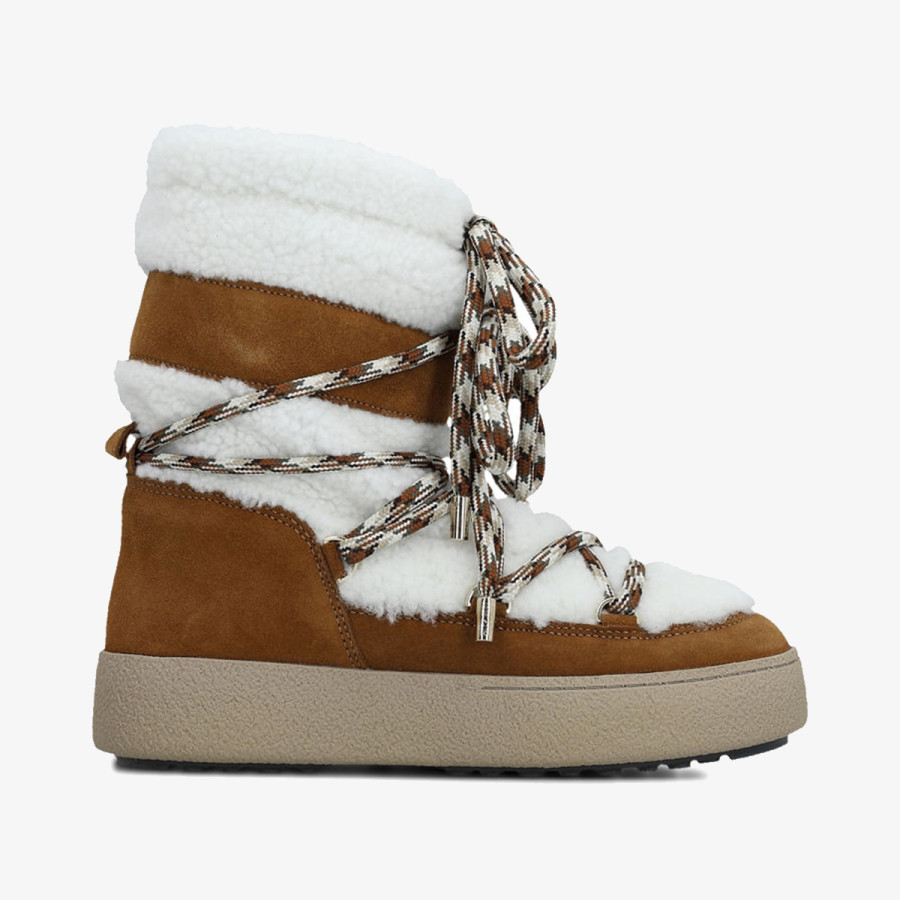 MOON BOOT Čizme MB LTRACK SHEARLING WHISKY/OFF WHITE 