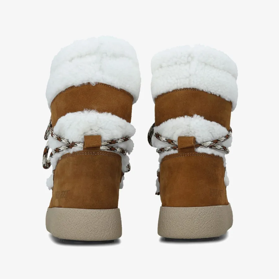 Moon Boot Čizme MB LTRACK SHEARLING WHISKY/OFF WHITE 