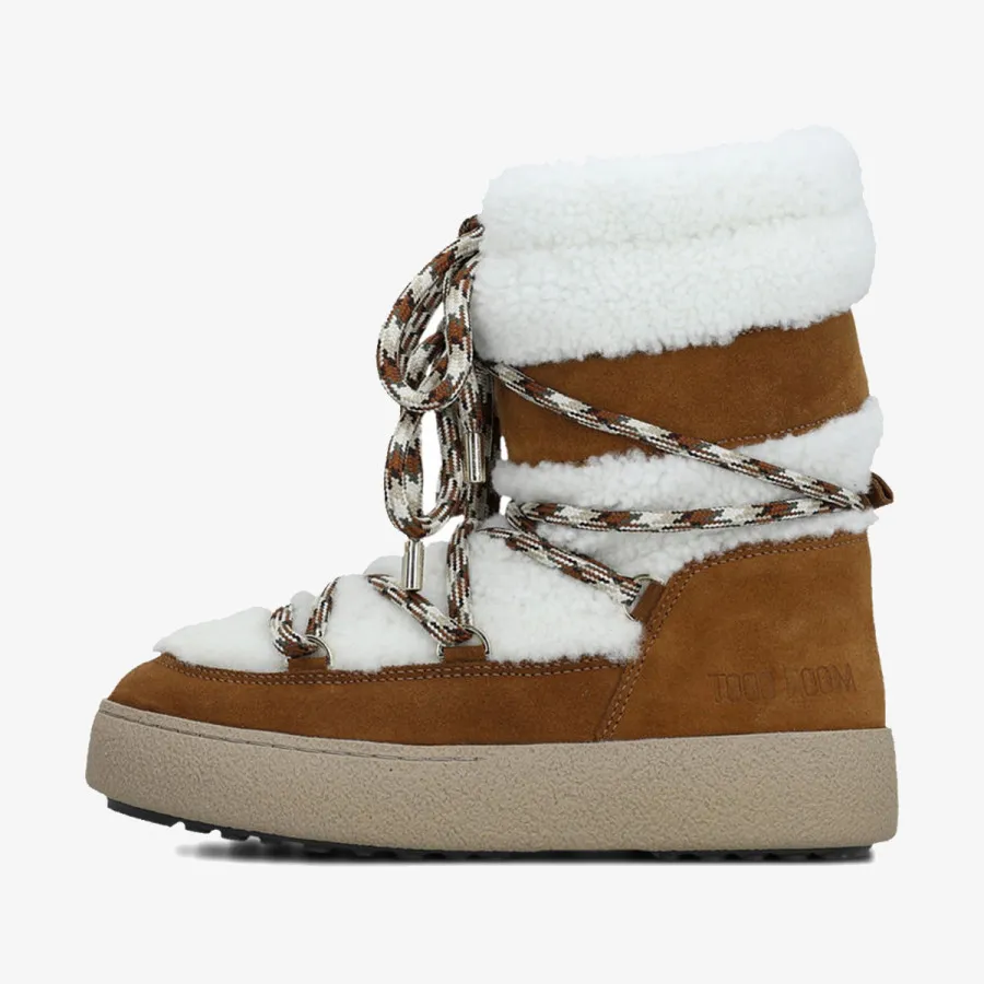Moon Boot Čizme MB LTRACK SHEARLING WHISKY/OFF WHITE 