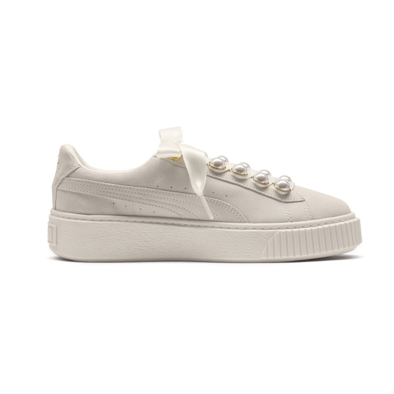 Suede platform bling wns top