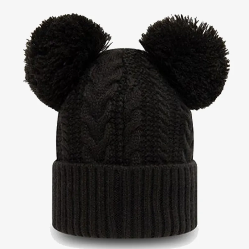 New Era Kapa CHYT DOUBLE POM CUFF KNIT NEYYAN BLK 