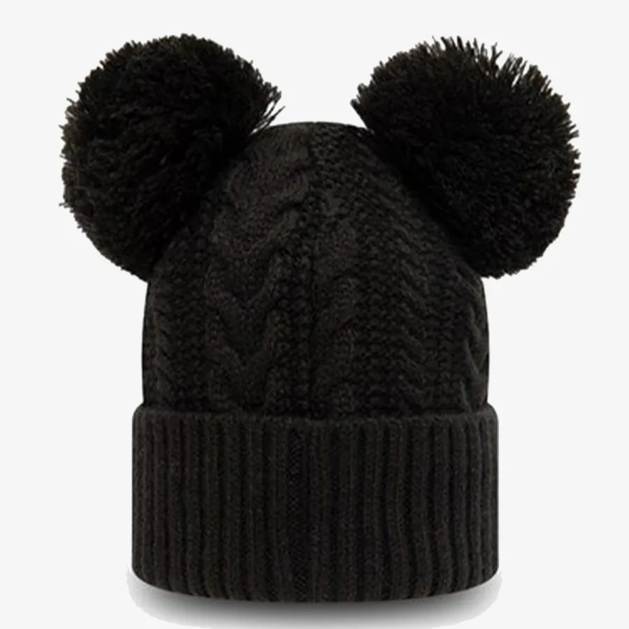New Era Kapa CHYT DOUBLE POM CUFF KNIT NEYYAN BLK 