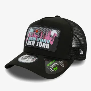 New Era Kačket LICENSE PLATE TRUCKER NEWERA  BLKPNK 
