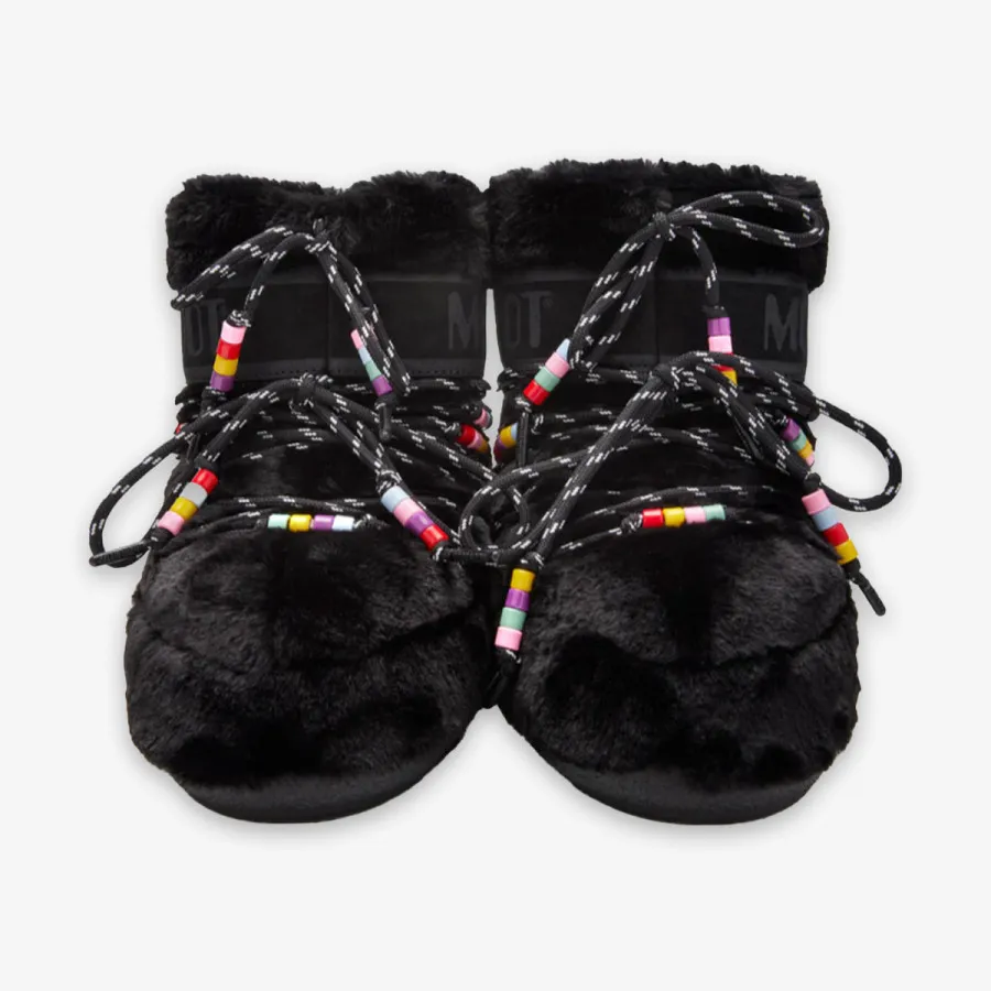 Moon Boot Čizme MB ICON LOW FAUX FUR BLACK 