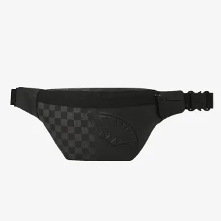 Sprayground Torbica HALF SPRITZ BLACK/GREY CHECK SAVVY CROSS 