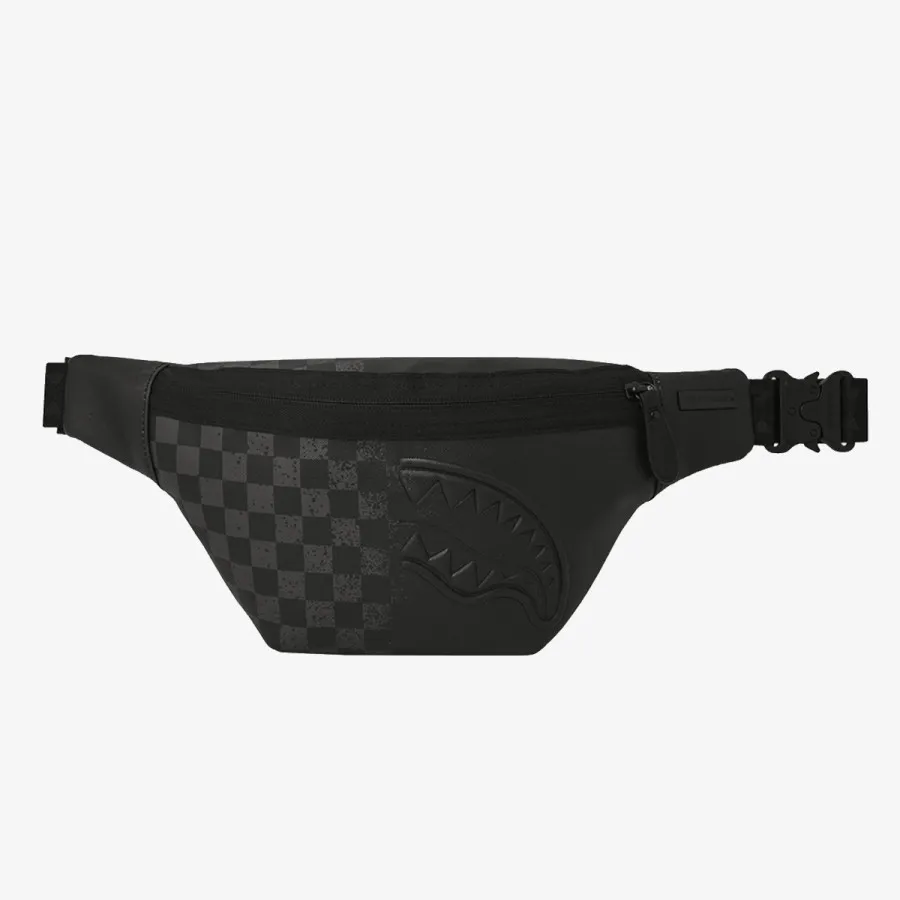 Sprayground Torbica HALF SPRITZ BLACK/GREY CHECK SAVVY CROSS 