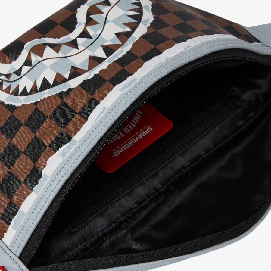 Sprayground Torbica CREAM AND BROWN TEAR CHECK CROSSBODY 