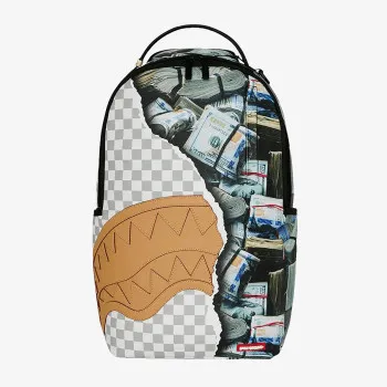 Sprayground Ranac CREAM CHECK FULL OF CASH BACKPACK 