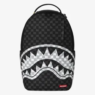 Sprayground Ranac BLACK AND WHITE DRIP CHECK SHARK BP 