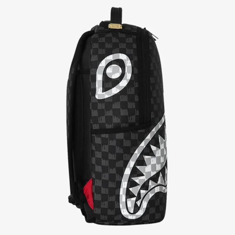 Sprayground Ranac BLACK AND WHITE DRIP CHECK SHARK BP 
