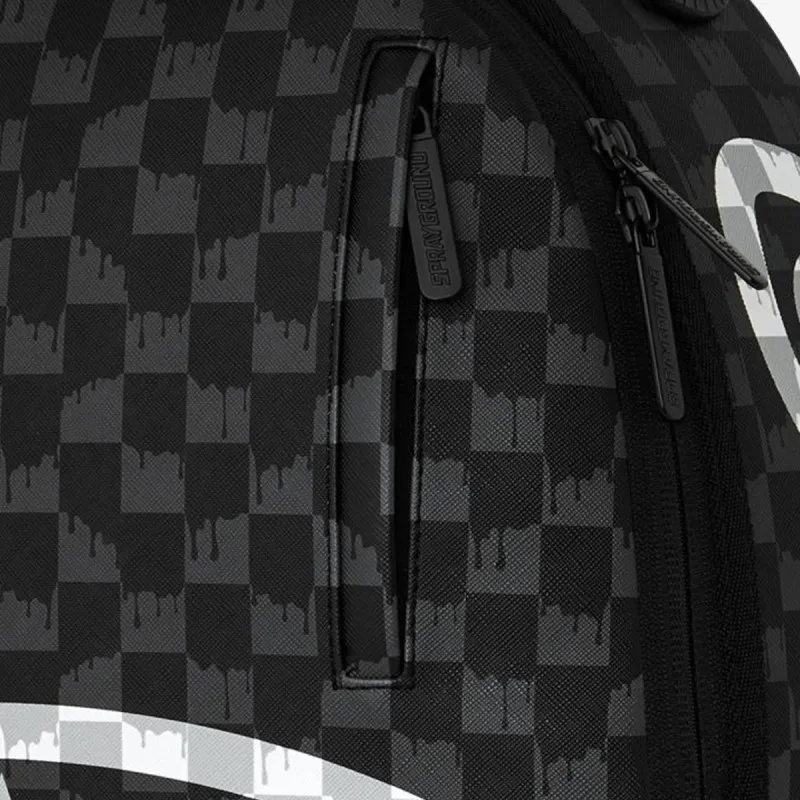 Sprayground Ranac BLACK AND WHITE DRIP CHECK SHARK BP 
