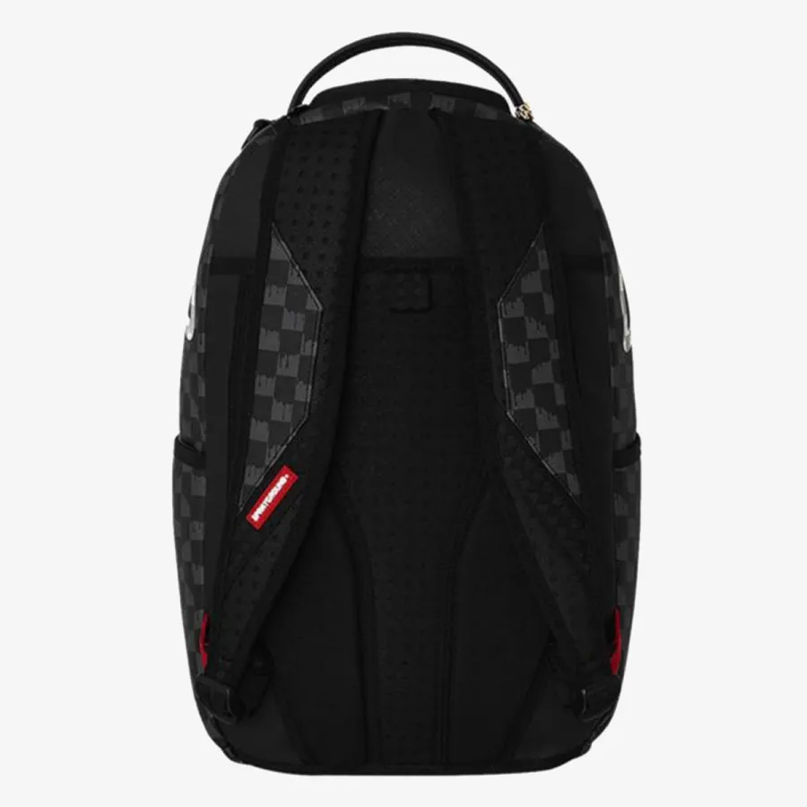 Sprayground Ranac BLACK AND WHITE DRIP CHECK SHARK BP 