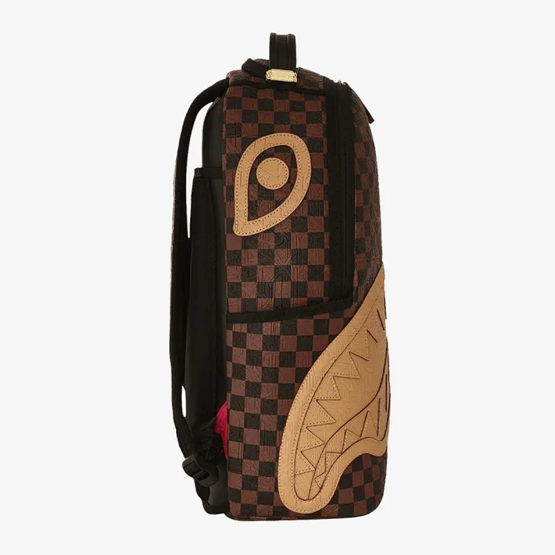 Sprayground Ranac EMBOSSED CHECK BROWN BACKPACK 