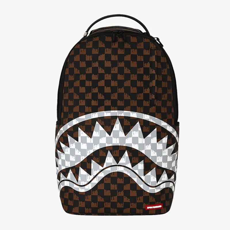 Sprayground Ranac SHARKS IN PARIS WTF BUBBLY BLACK CHECK B 