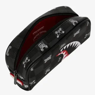 Sprayground Torbica GRAY PEEKING CHARACTER CHECK POUCH 