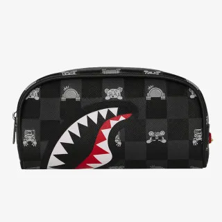 Sprayground Torbica GRAY PEEKING CHARACTER CHECK POUCH 