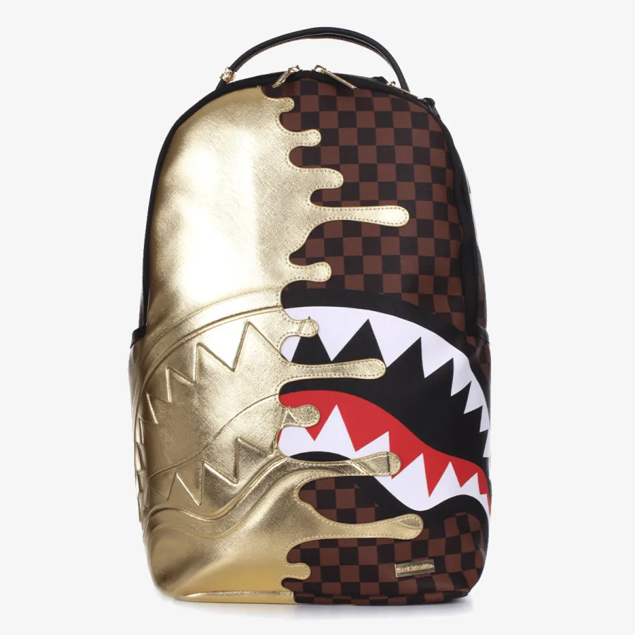 Sprayground Ranac SHARKS IN PARIS GOLD DRIP BACKPACK 