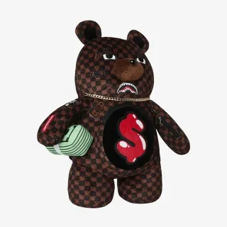 Sprayground Ranac SHARKS IN PARIS WTF BUBBLE BROWN CHECK M 