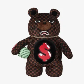 Sprayground Ranac SHARKS IN PARIS WTF BUBBLE BROWN CHECK M 