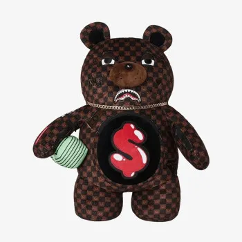 Sprayground Ranac SHARKS IN PARIS WTF BUBBLE BROWN CHECK M 