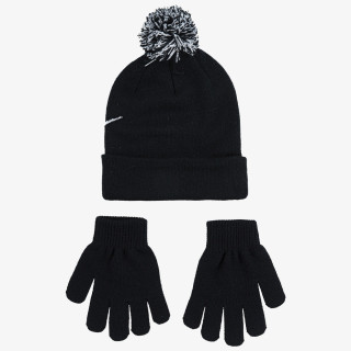NIKE Set NAN SWOOSH POM BEANIE GLV SET 