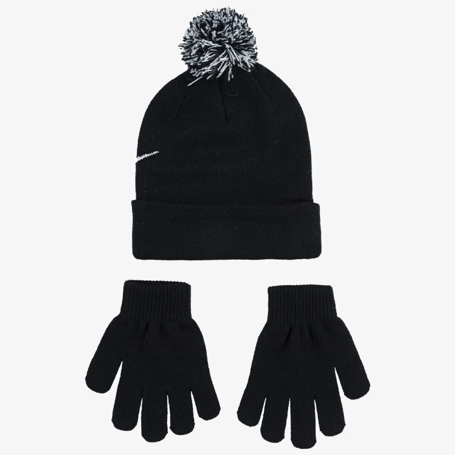 NIKE Set NAN SWOOSH POM BEANIE GLV SET 
