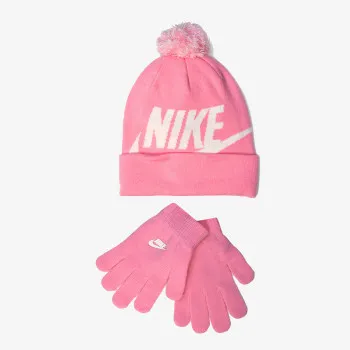 NIKE Set NAN SWOOSH POM BEANIE GLV SET 