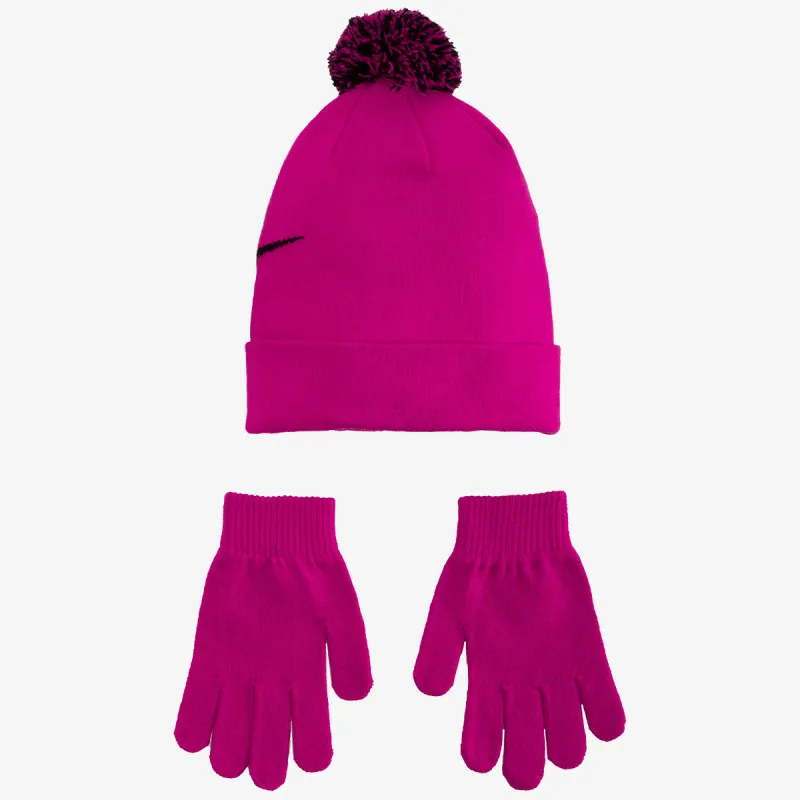 Nike Set NAN SWOOSH POM BEANIE GLV SET 