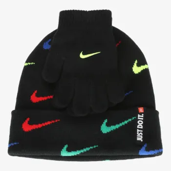 Nike Kapa SWOOSH REPEAT BEANIE SET 
