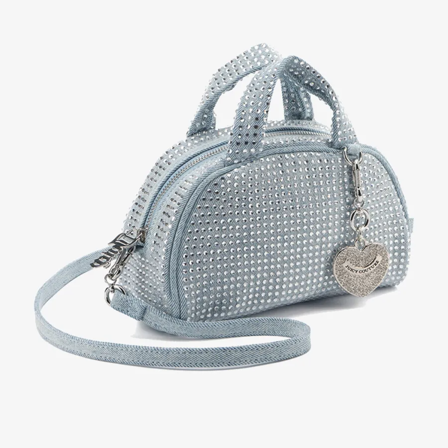 Juicy Couture Torba Fireflies S. Bowling Cotton Blu Denim 