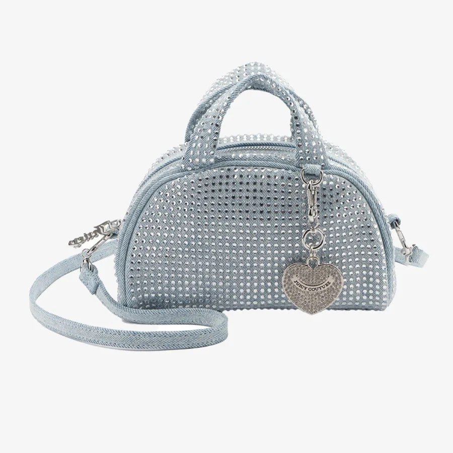 Juicy Couture Torba Fireflies S. Bowling Cotton Blu Denim 