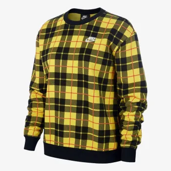 Nike Majica dugih rukava W NSW CREW FLC AOP PLAID 