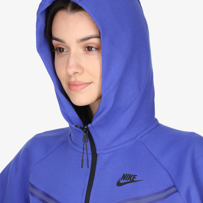 nike dukserica w nsw tch flc wr hoodie fz