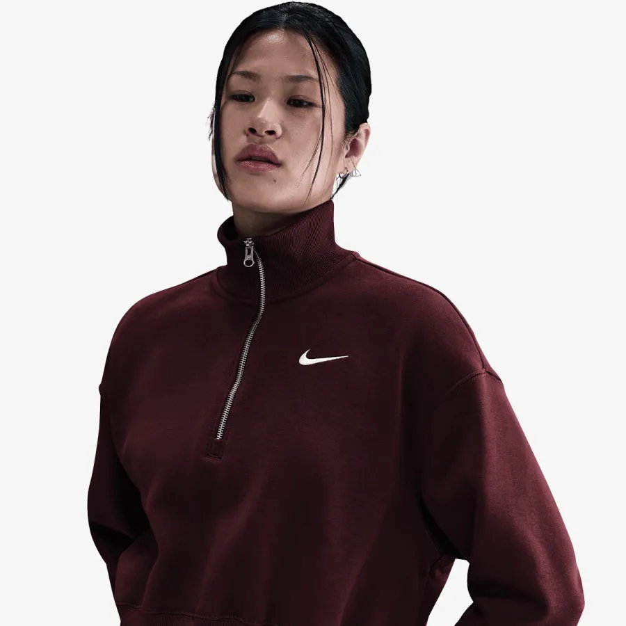 Nike Dukserica W NSW PHNX FLC QZ CROP 