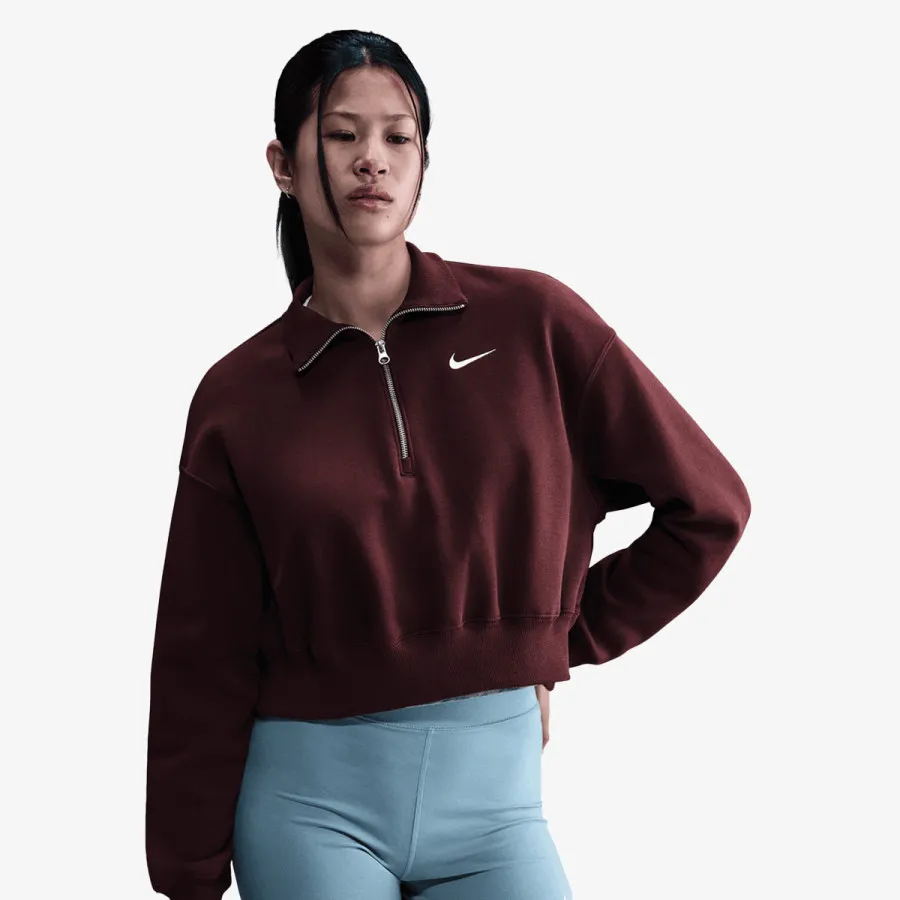 Nike Dukserica W NSW PHNX FLC QZ CROP 