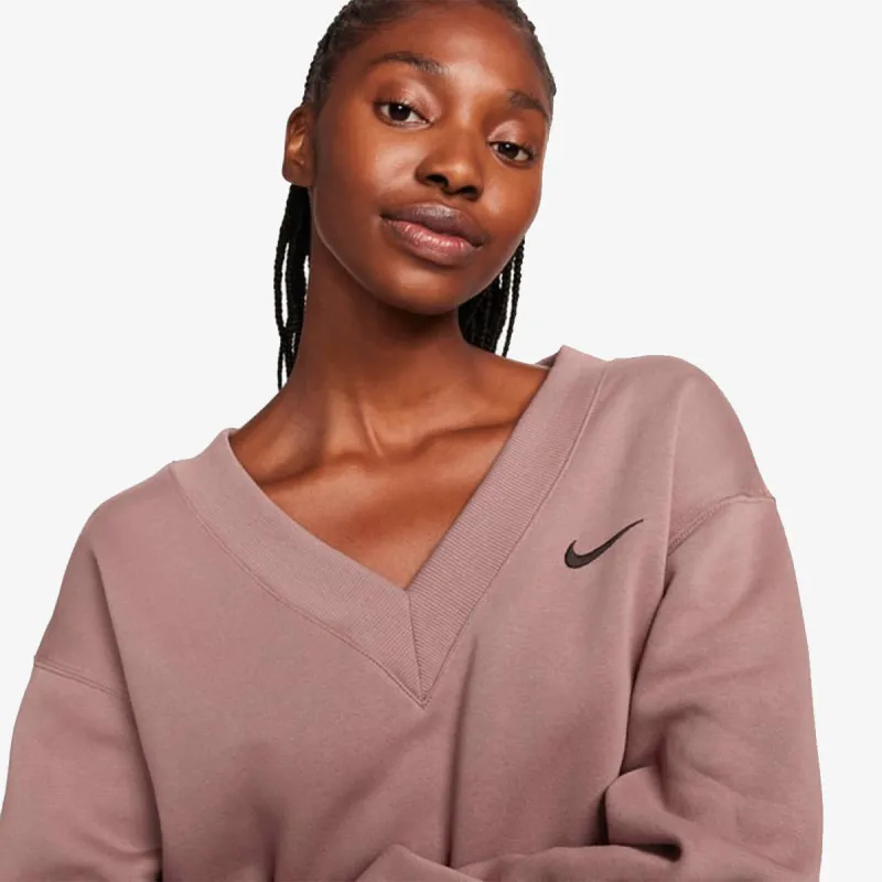 Nike Majica dugih rukava W NSW PHNX FLC CROP VNECK 