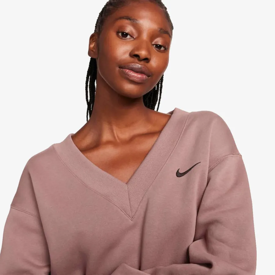 Nike Majica dugih rukava W NSW PHNX FLC CROP VNECK 
