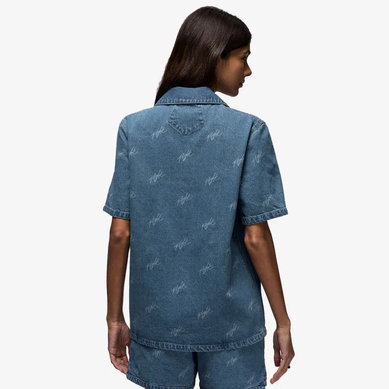 Nike Majica W J SS AOP WVN TOP 