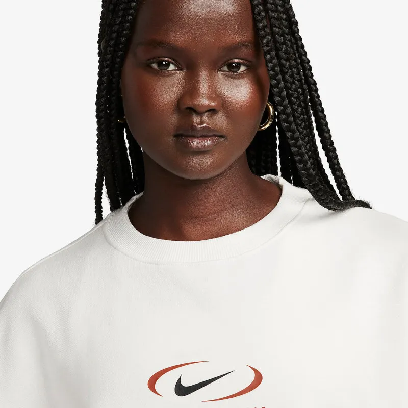 Nike Majica dugih rukava W NSW PHNX FLC OS CREW PRNT SW 