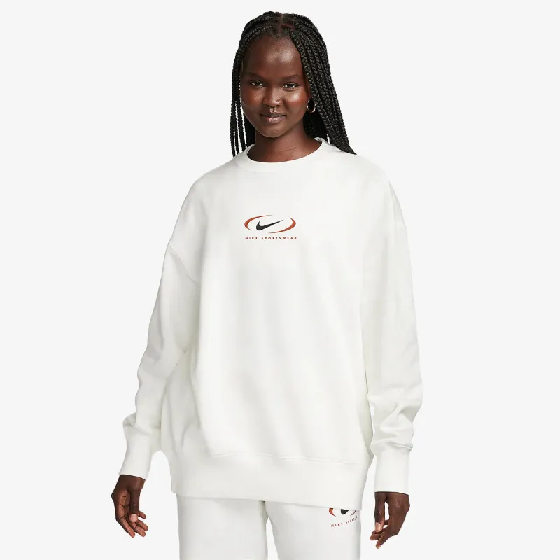 Nike Majica dugih rukava W NSW PHNX FLC OS CREW PRNT SW 